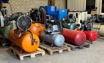Gebruikte compressoren van  Creemers Alup Grasso airpres enz, Ophalen