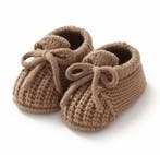Gebreide baby slofjes bruin of beige, Verzenden, Nieuw, Sweet-One