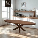 Landelijk Klassiek - ovaal - eettafel Ovalvik - Teak, 100 tot 150 cm, Teakhout, Vijf personen of meer, Japandi, organisch, scandinavisch, deens, fins, zweeds