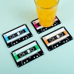 Cassettebandjes Onderzetters (Set Van 4), Verzenden, Nieuw