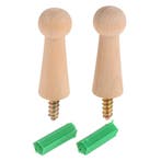 2x Houten Kapstok Haakjes - Wandkapstok - Haken - Jashaak -, Verzenden, Nieuw