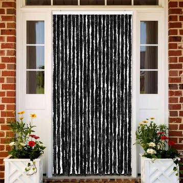 vidaXL Vliegengordijn 90x220 cm chenille antraciet, Verzenden, Nieuw
