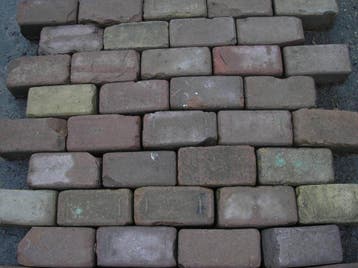 Klinkerkeien rood/genuanceerd of brons/geel, Gebruikt, Overige materialen, 10 m² of meer, Klinkers