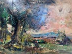 Guido Casciaro (1900-1963) - Tramonto in campagna, Antiek en Kunst, Kunst | Schilderijen | Klassiek