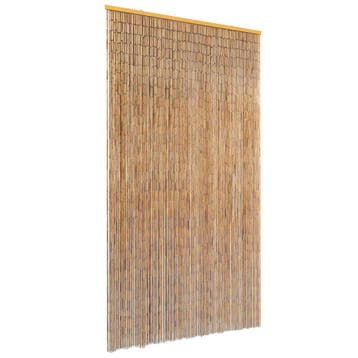 vidaXL Vliegengordijn 100x220 cm bamboe, Verzenden, Nieuw, Bruin