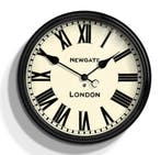 Newgate Battersby Wandklok - Zwart, Verzenden, Nieuw