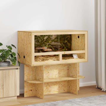 vidaXL Terrarium Bruin 100 x 50 x 50 cm OSB, Dieren en Toebehoren, Verzenden, Nieuw