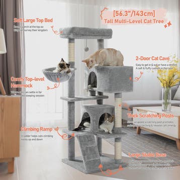 Luxe Kattenboom met Krabpalen, Hangmat en Knusse Condo - Gro