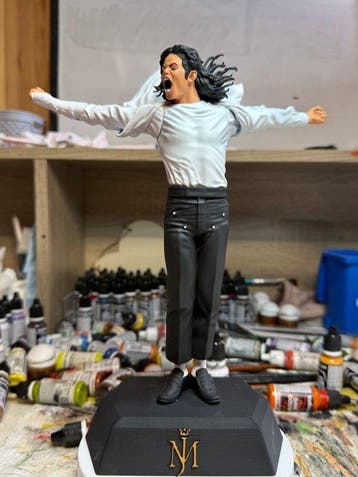 Figuur - Michael Jackson - hand-painted figurine - Hars,
