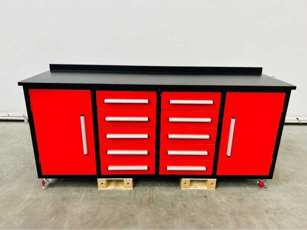 Veiling - RTE garagewerkbank 223x65x110cm, Doe-het-zelf en Verbouw, Werkbanken, Nieuw
