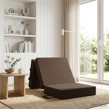 vidaXL Vouwbare Bankbed 90 x 63 x 45 cm Taupe, Verzenden, Nieuw