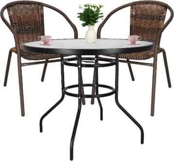 Tuinset | Balkonset | Bistroset | 3-Delig | Tafel + 2, Ophalen of Verzenden, Nieuw