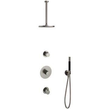 Hotbath Cobber - Inbouw Regendoucheset - Geborsteld Nikkel -, Ophalen of Verzenden, Nieuw