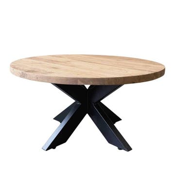 Robuuste ronde salontafel met stalen poot -  80, Ophalen of Verzenden, Nieuw