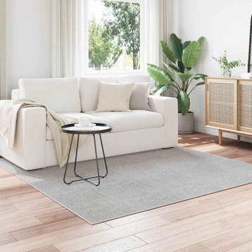 vidaXL Binnen kleed LUGO Crèmekleurig 200 x 200 cm Polyester, Verzenden, Nieuw, Crème