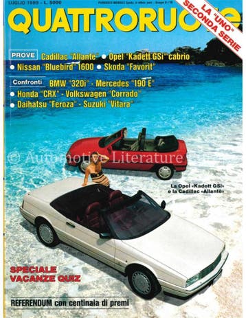 1989 QUATTRORUOTE MAGAZINE 405 ITALIAANS, Nieuw, Author