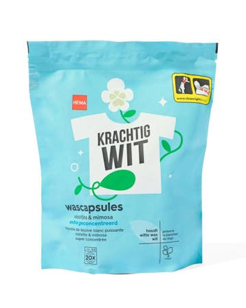 HEMA Wascapsules wit eco viooltjes en mimosa - 20 stuks, Verzenden, Nieuw
