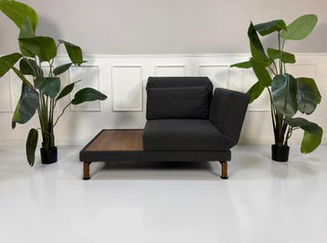 Brühl Moule stof grijs fauteuil tentoonstellingsmodel, Ophalen of Verzenden, Zo goed als nieuw, Stof