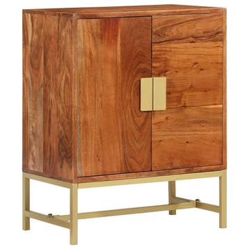 vidaXL Dressoir 60x35x75 cm massief acaciahout, Huis en Inrichting, Verzenden, Nieuw, Overige houtsoorten, Minder dan 50 cm