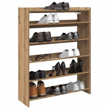vidaXL Schoenenrek 80x25x100 cm bewerkt hout artisanaal, Huis en Inrichting, Kasten | Schoenenrekken, Verzenden, Nieuw