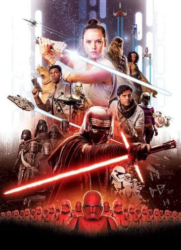Fotobehang - Star Wars EP9 Movie Poster Rey 184x254cm -, Verzamelen, Posters, Verzenden, Nieuw