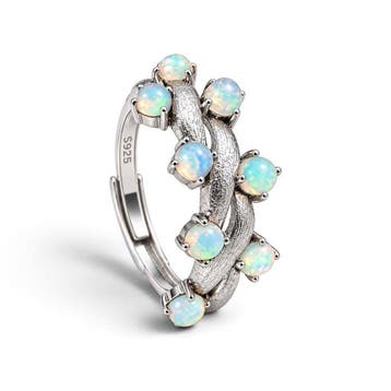 Zonder minimumprijs - Ring Zilver Opaal, Sieraden, Tassen en Uiterlijk, Nieuw