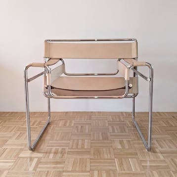Marcel Breuer - Fauteuil - Wassily Stoel - Leder, Chroom