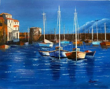 Austin ( 1969- ) - - Voiliers au port bleu
