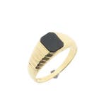 Gouden zegelring met onyx, Gebruikt, Overige kleuren, 20 of groter, Heer