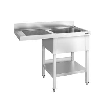 GGM Gastro | RVS aanvoertafel voor vaatwasser - 1200x600mm -, Verzenden