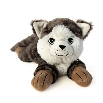 Habibi magnetron knuffel kat - grijs - 35 cm, Verzenden, Nieuw