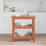 vidaXL Werkbank Wasbruin 78,5 x 50 x 80 cm Massief, Verzenden, Nieuw