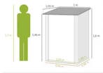 Tuinschuur 100x103x160 cm – Stalen Buitenberging met Deur, Tuin en Terras, Verzenden, Nieuw