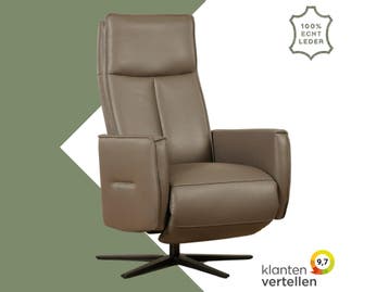 Leren relaxfauteuil Honor, Huis en Inrichting, Fauteuils, Nieuw, Ophalen of Verzenden, Modern, 50 tot 75 cm