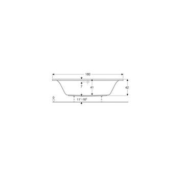 Ligbad Geberit Renova Plan Duobad Acryl 180 x 80 CM Zonder, Ophalen of Verzenden, Nieuw