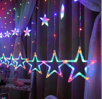 Kerst Gordijn Ster 2 Meter - RGB, Ophalen of Verzenden, Nieuw