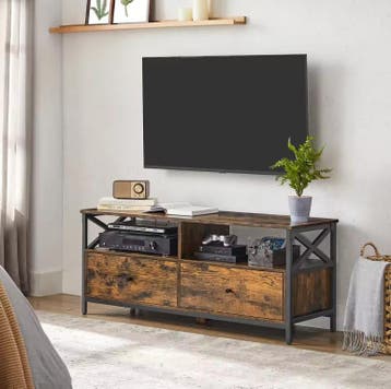 TV-meubel 120 cm – Industrieel Lowboard met lades en vakken, Verzenden, Nieuw
