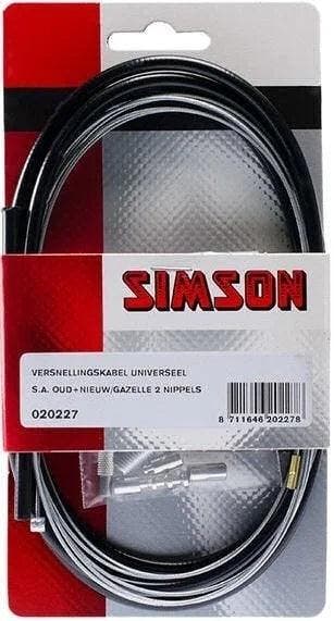 Simson Versnellingskabelset S.A. / Gazelle - Zwart, Fietsen en Brommers, Verzenden, Nieuw