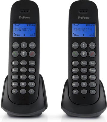 Profoon PDX-320 DECT telefoon - Verlicht Display - Zwart, Telecommunicatie, Verzenden, Zo goed als nieuw
