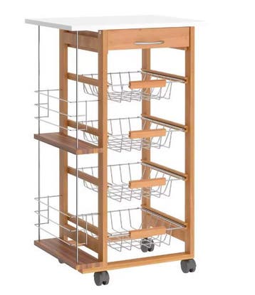 Keukenwagen met Lade, Manden & Zijrekken – 83 cm, Huis en Inrichting, Verzenden, Nieuw