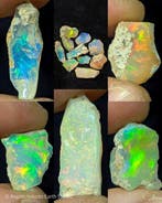 55,36 ct - 10x natuurlijke edele ruwe Ethiopische opalen,