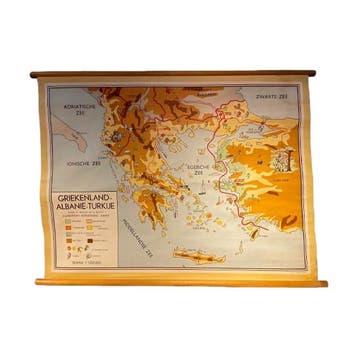 Schoolplaat- Griekenland- Albanië - Turkije- Dijkstra’s, Ophalen of Verzenden
