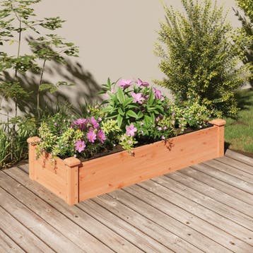 vidaXL Plantenbak verhoogd met voering 120x45x25 cm, Minder dan 30 cm, 100 cm of meer, Verzenden, Nieuw