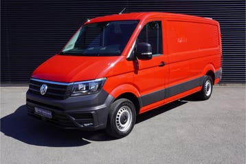 Volkswagen Crafter 140pk L3H2/L2H1 Trekhaak Camera 3-Zits Ra, Gebruikt, Volkswagen, Lease, Rood