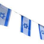 Slinger met 6 Israël vlaggetjes (30x40) van stof. Totale..., Nieuw