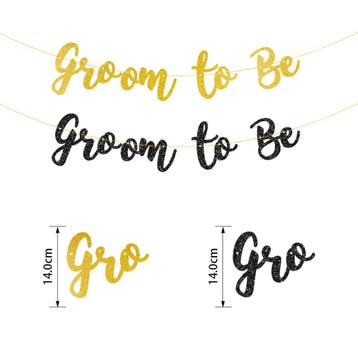 Slinger Groom to Be goud of zwart, Hobby en Vrije tijd, Verzenden, Nieuw, Versiering, Geboorte of Huwelijk