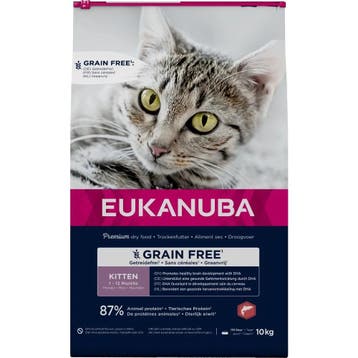 Eukanuba Kitten met zalm graanvrij kattenvoer 10 kg, Verzenden, Kat