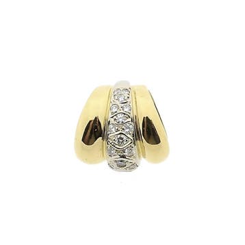 Fope bicolor gouden hanger met diamant 0,26 ct., Ophalen of Verzenden, Gebruikt, Goud, Overige merken