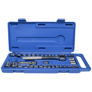Benson 40-delige doppendoos - metrisch en inch - verchroo..., Ophalen of Verzenden, Nieuw