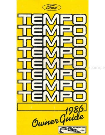 1986 FORD TEMPO INSTRUCTIEBOEKJE ENGELS (USA), Auto diversen, Handleidingen en Instructieboekjes